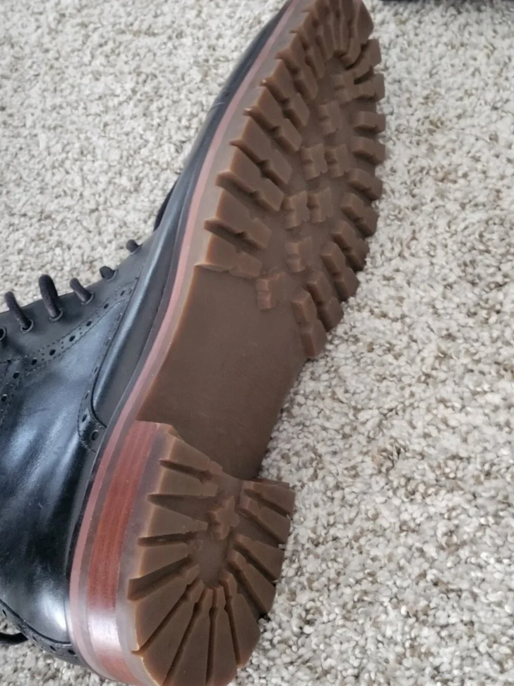 Warfield & Grand Potrero leather lace up boots Black Sz 12 US